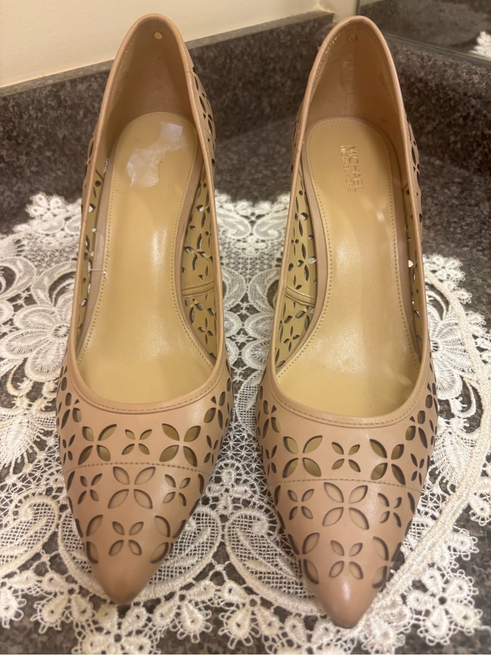 Michael Kors Nude Cut Out Heels